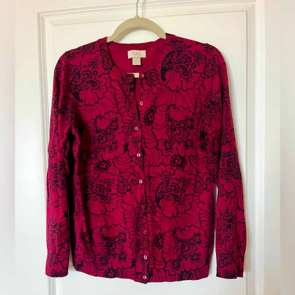 Women’s Loft-brand Button-up Cardigan, Size M